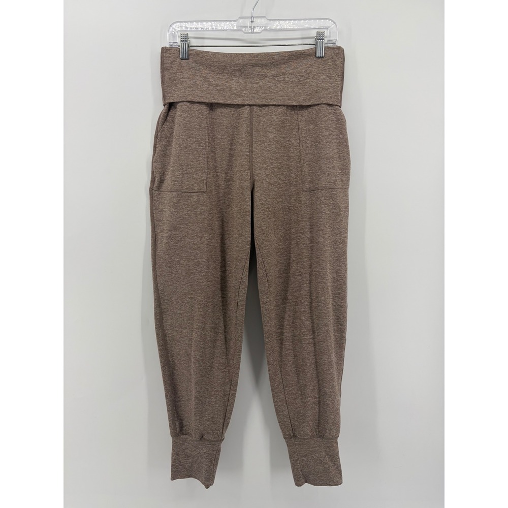 Aerie Offline Jogger Pants Womens Brown Foldover Waist Cropped‎ Casual Lounge M